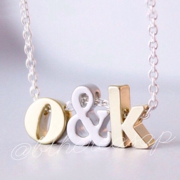 CUSTOM lowercase INITIALS NECKLACE - Picture 1 of 4